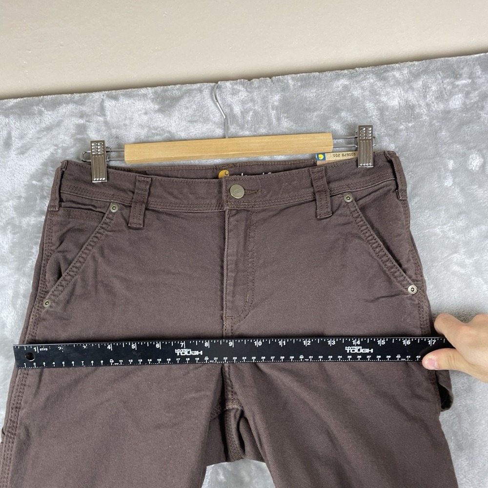 BUNDLE 2 PAIRS NWT Carhartt Fulton Pant Womens 4 Short Flannel Lined Canvas - Picture 8 of 15